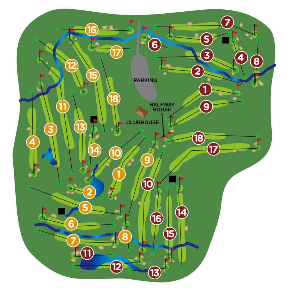 A Map Of The Golf Course At Conisto Ridge - vrogue.co